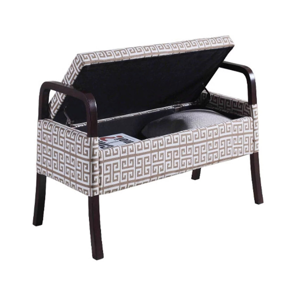 Cherry Blossom Wooden Arm Storage Bench X458