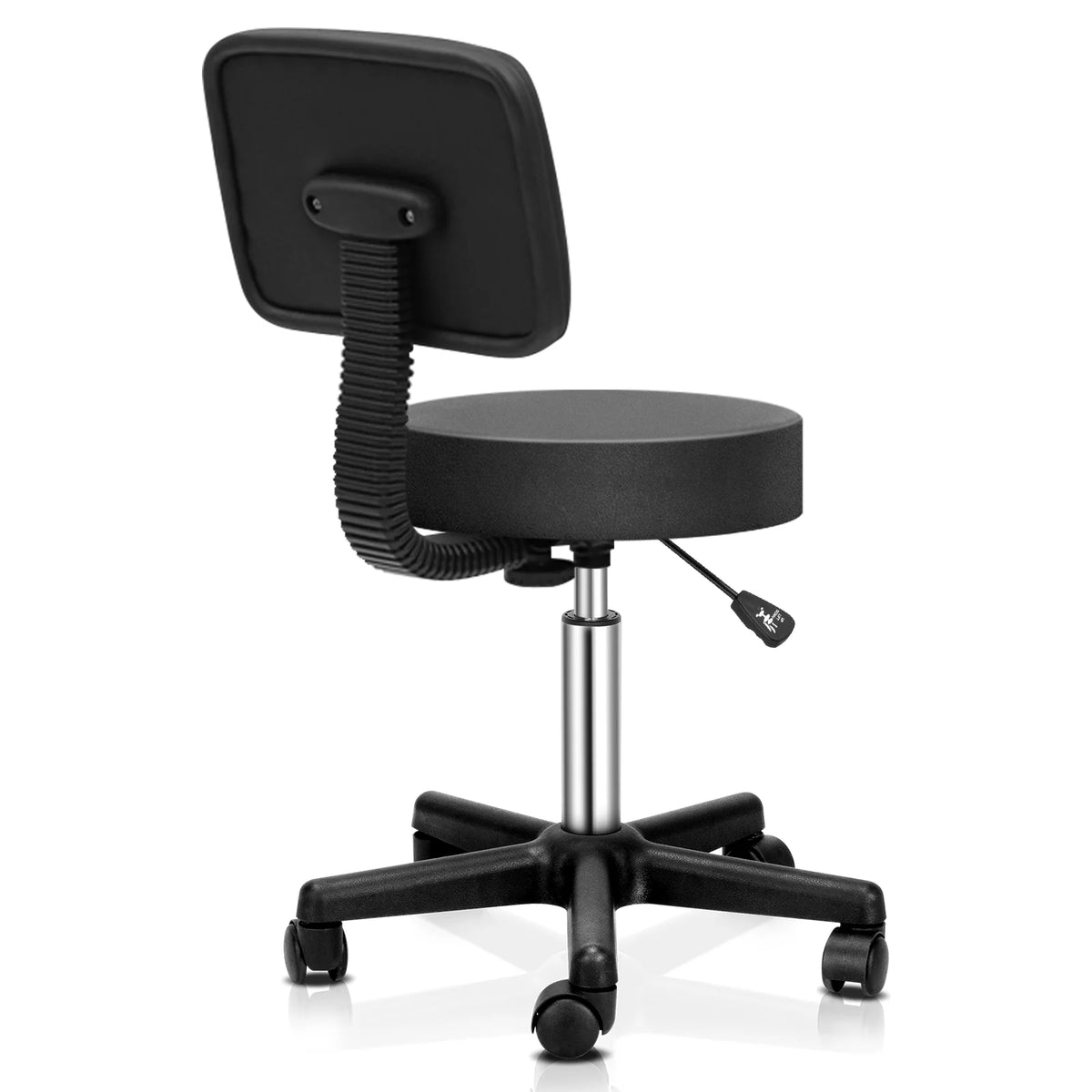 Adjustable Rolling Stool with Back J6990