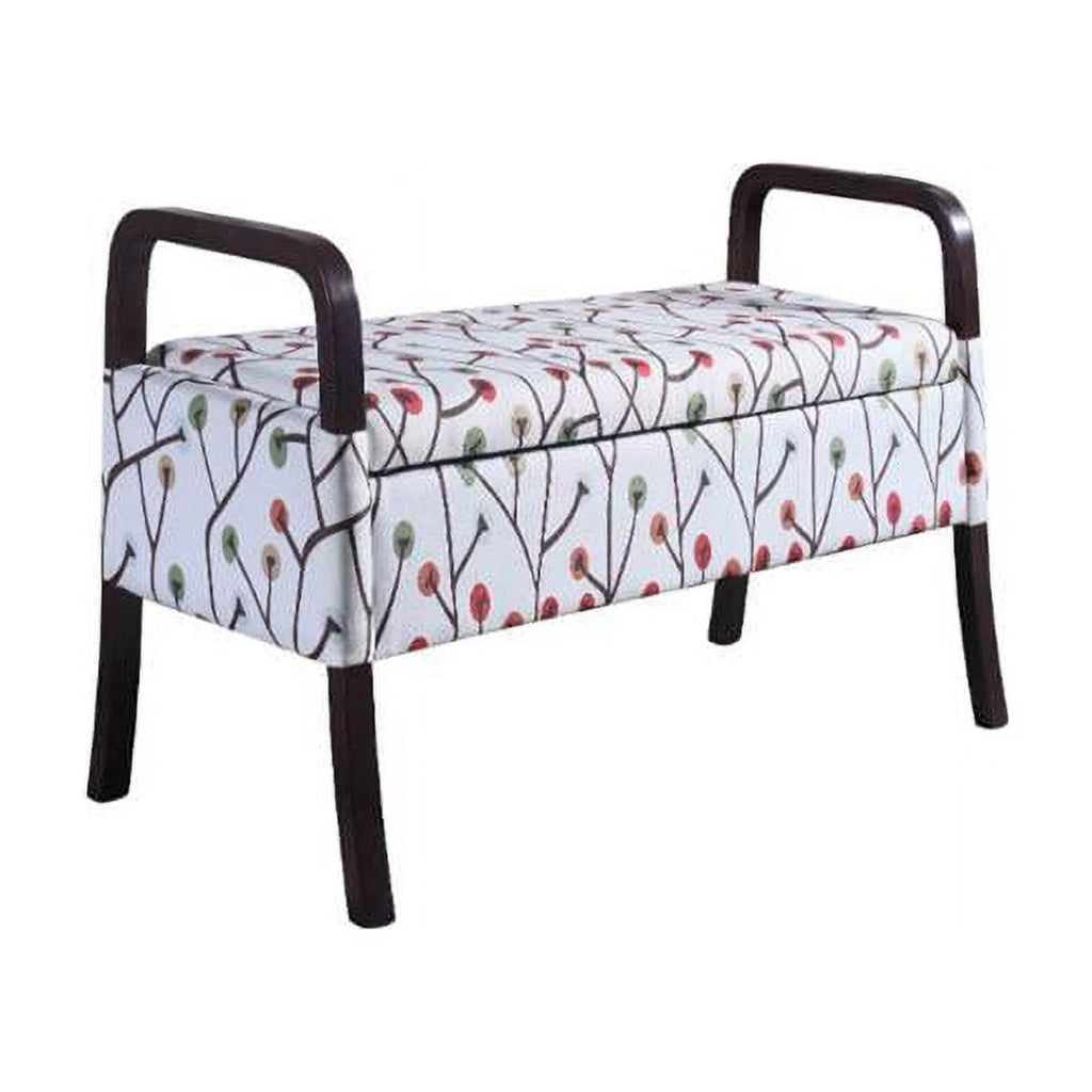 Cherry Blossom Wooden Arm Storage Bench X458
