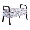 Cherry Blossom Wooden Arm Storage Bench X458