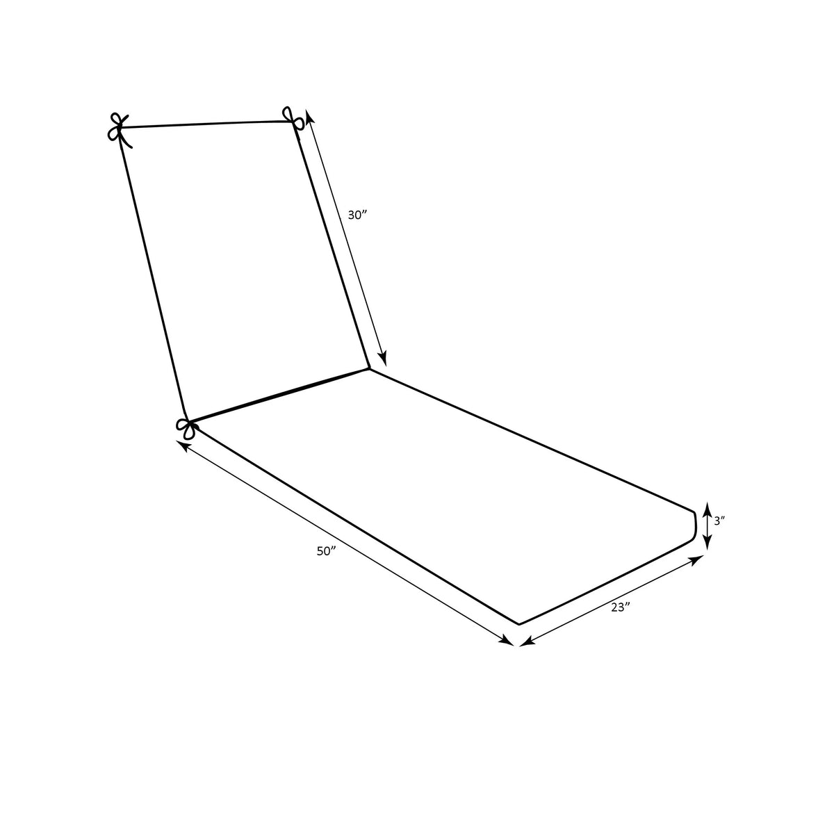 Monti Chino Chaise Lounge Cushion 80x23 U841216