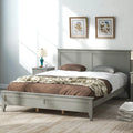 Queen Size Pine Platform Bed Frame with Headboard T915