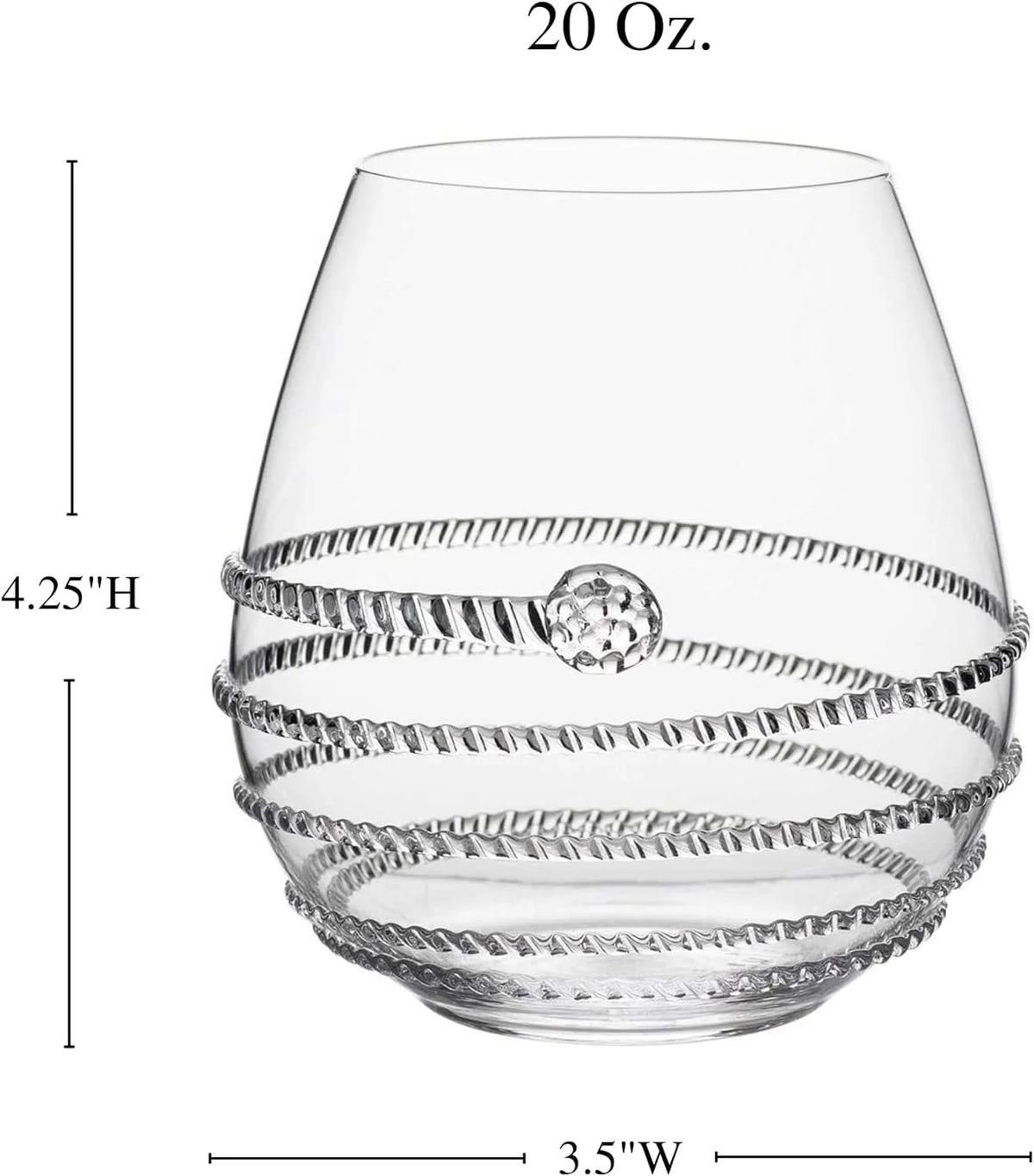 Stemless Red Wine Glass B66034