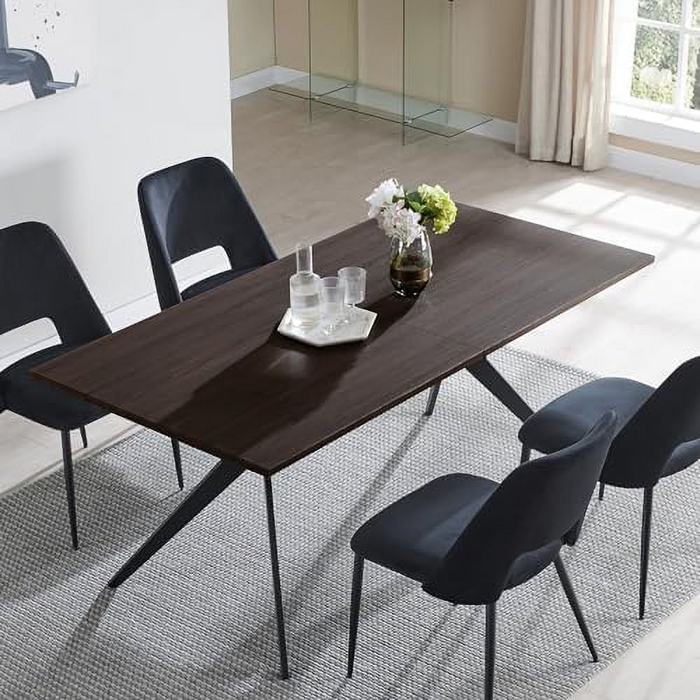 Mid Century Modern Rectangular Wood Finish Dining Table D4232