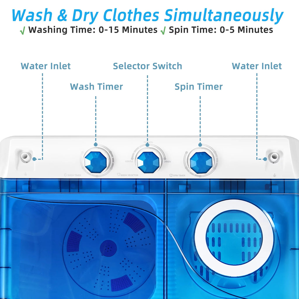 Portable Semi-automatic Twin Tub Washing Machine I619