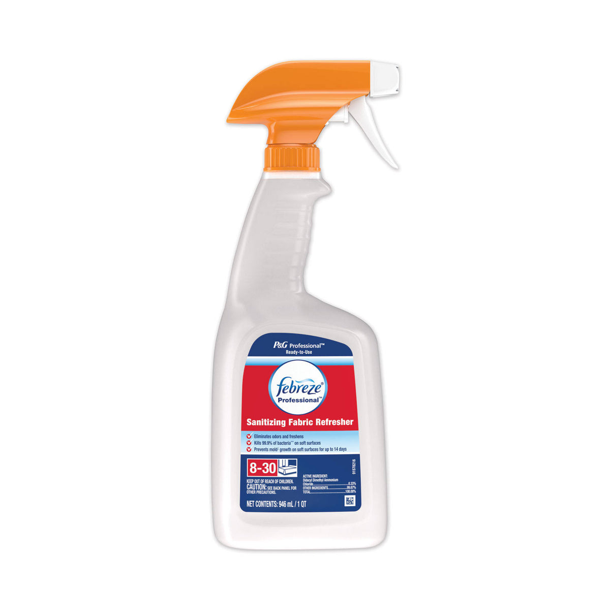 Professional Sanitizing Fabric Refresher, Light Scent, 32 oz Spray, 6/Carton K832987