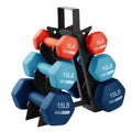 5, 10 & 15 Pound Neoprene Dumbbell Weight Set with Storage Rack G997242