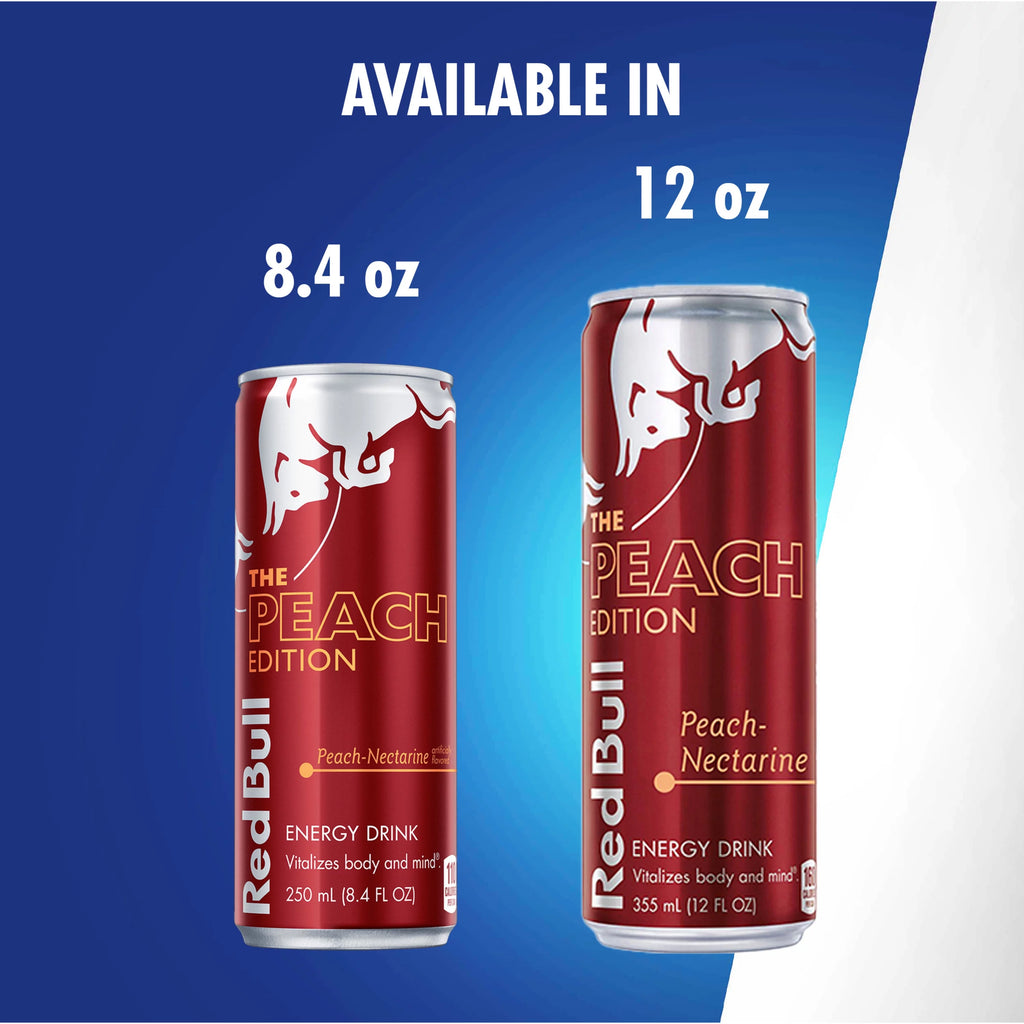 Peach Energy Drink, 12 fl oz, 6 Packs of 4 Cans B343120