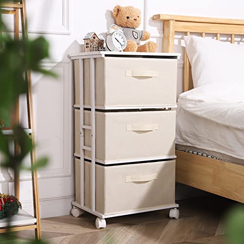 Black 3 Drawer Fabric Dresser O38547