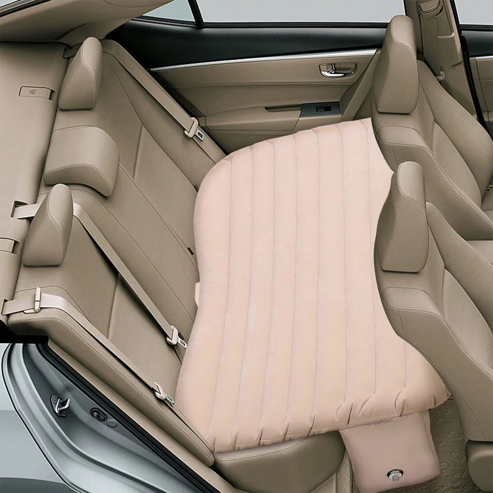 Car Bed Air Mattress with Motor Pump, Two Pillows, Natural Beige K6333