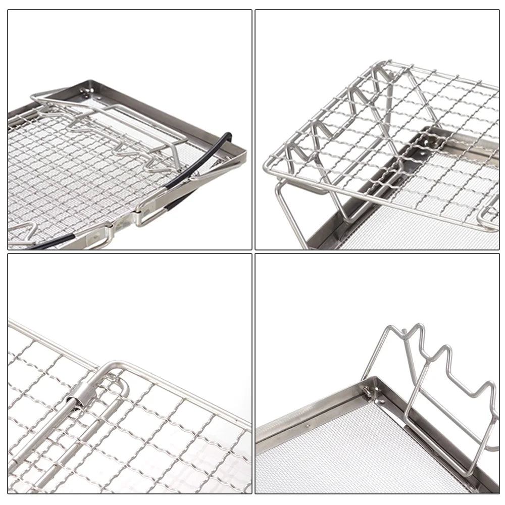 Stainless Steel Folding Camp Stove Toaster Rack V871