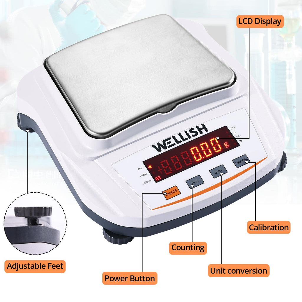 2000g/0.01g High Precision Digital Analytical Balance Scale L4993
