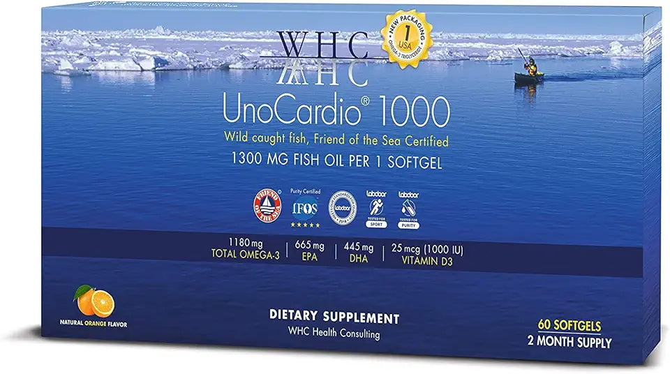 1300 mg Omega-3 Fish Oil 60 Softgels N39049