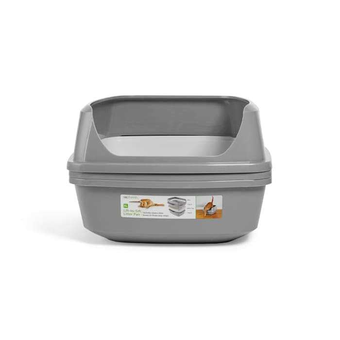 Grey & White Lift-to-Sift Cat Litter Pan P7144