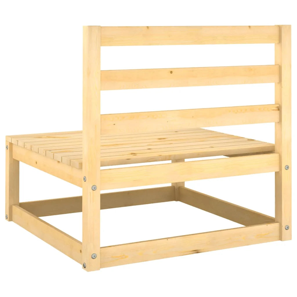 2 Piece Patio Lounge Set with Cushions Solid Wood Pine K6313