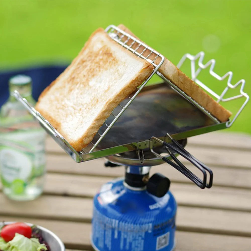 Stainless Steel Folding Camp Stove Toaster Rack V871