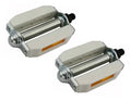 Pvc Pedals 1/2" White/Chrome Bike Pedals N224502