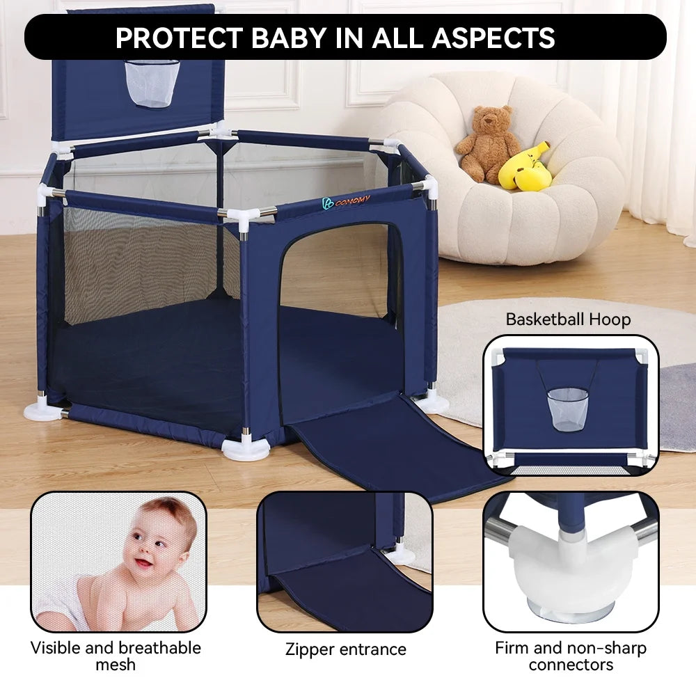 Blue Baby Playpen J759627