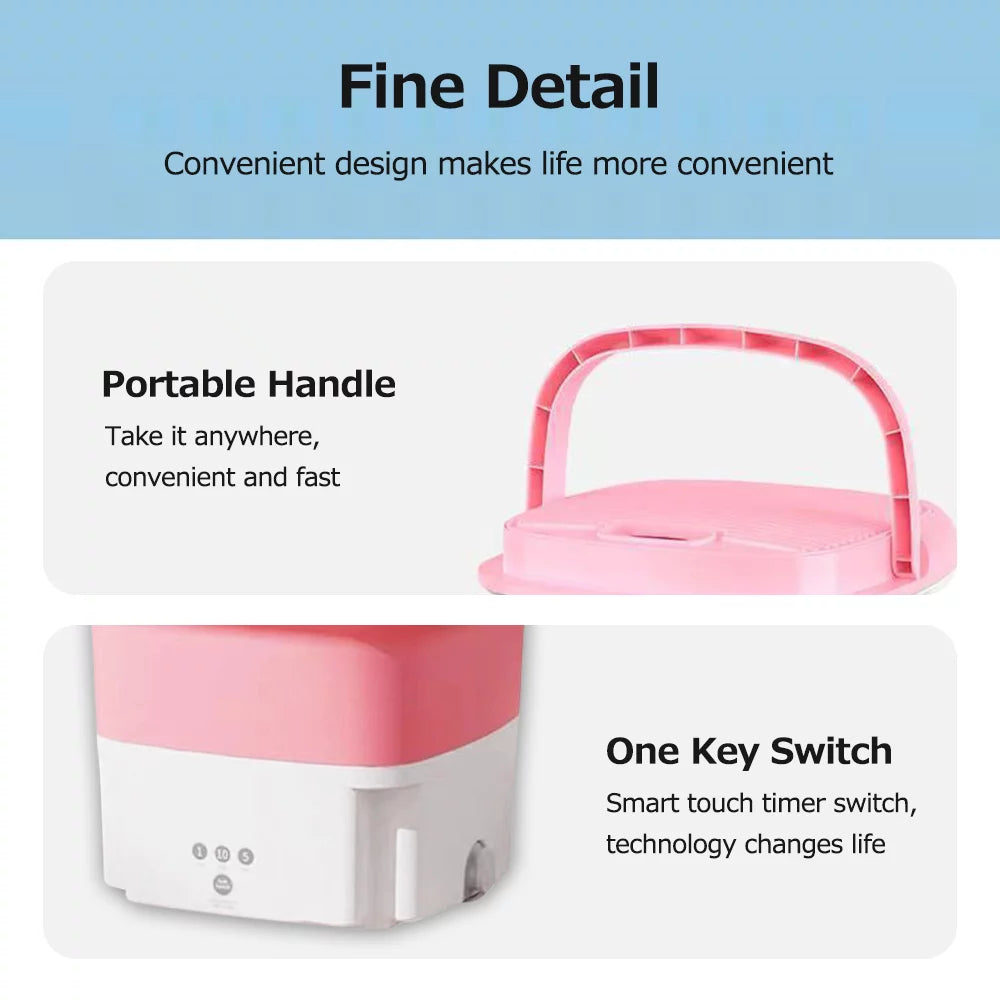 Portable Automatic Ultrasonic Mini Washing Machine D23855