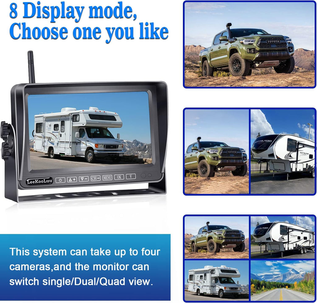 Wireless Backup Camera for RV with 7 Inch HD 1080P Monitor W657564