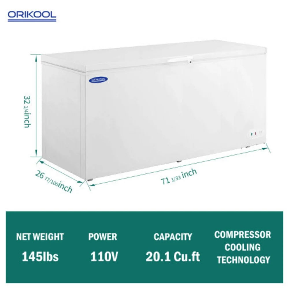 20.1 Cu.ft White Steel Chest Freezer W8354