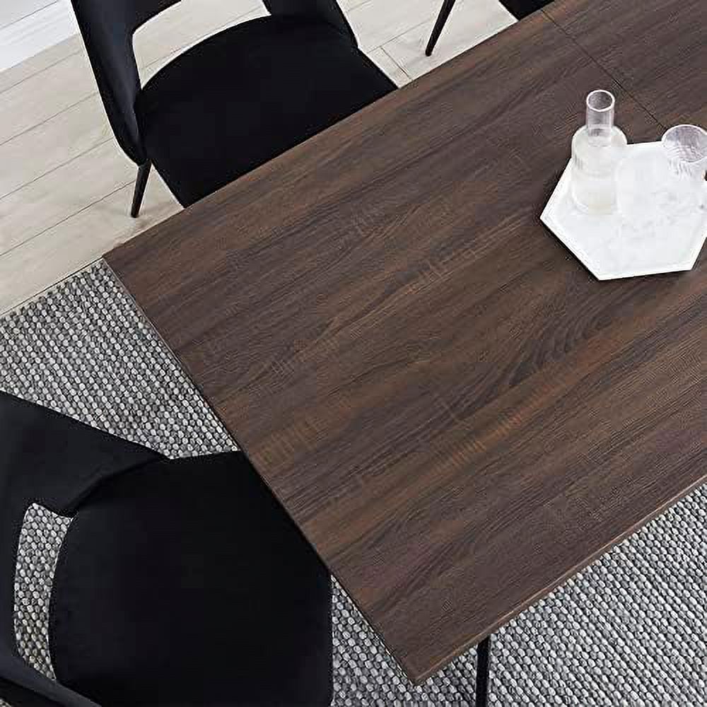 Mid Century Modern Rectangular Wood Finish Dining Table D4232