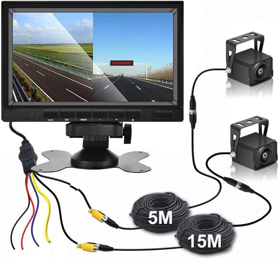 7 inch 1080P Dual Backup Camera with Monitor Kit X9066