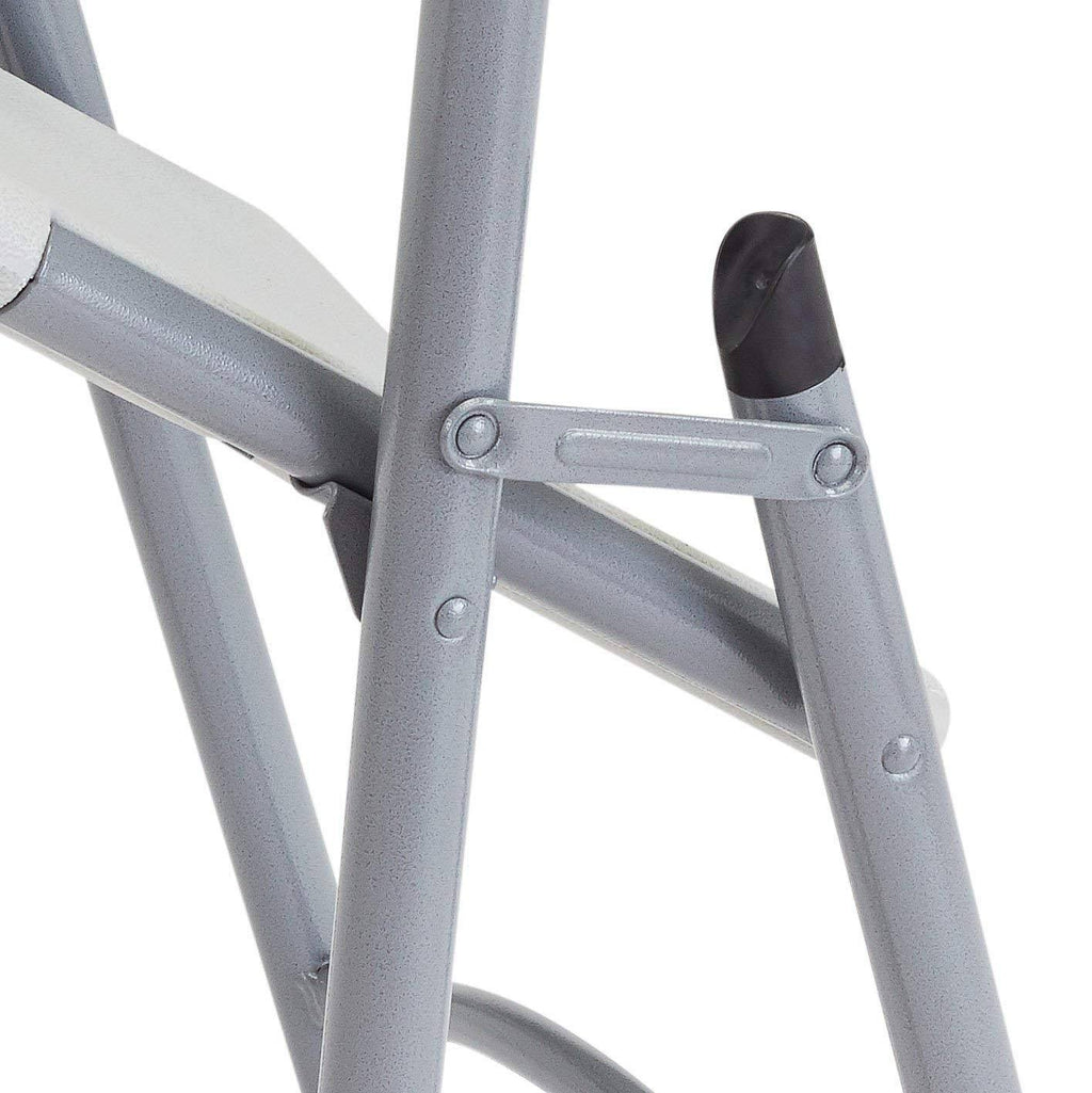 Folding Chair, Plastic, Gray, Pkg of 4 I4576