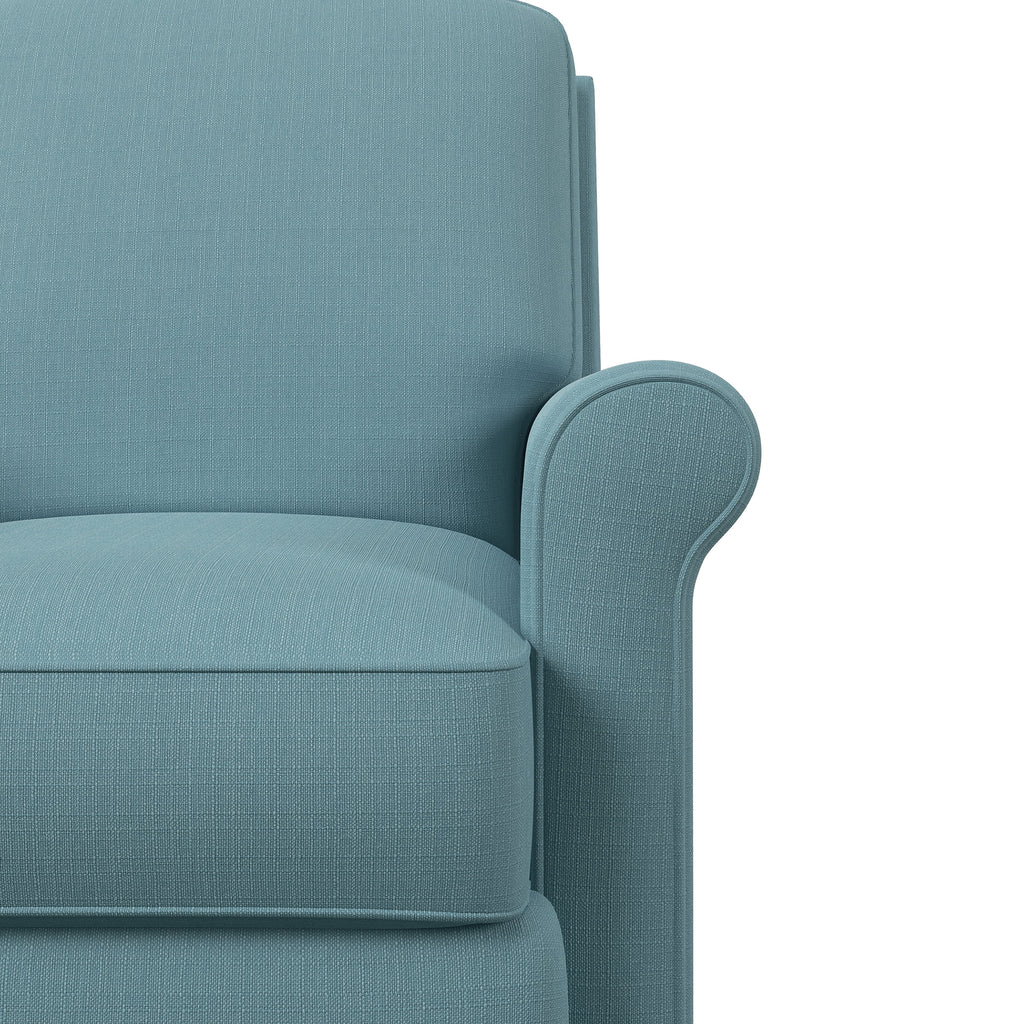 Sky Blue Push Back Recliner Chair V195575