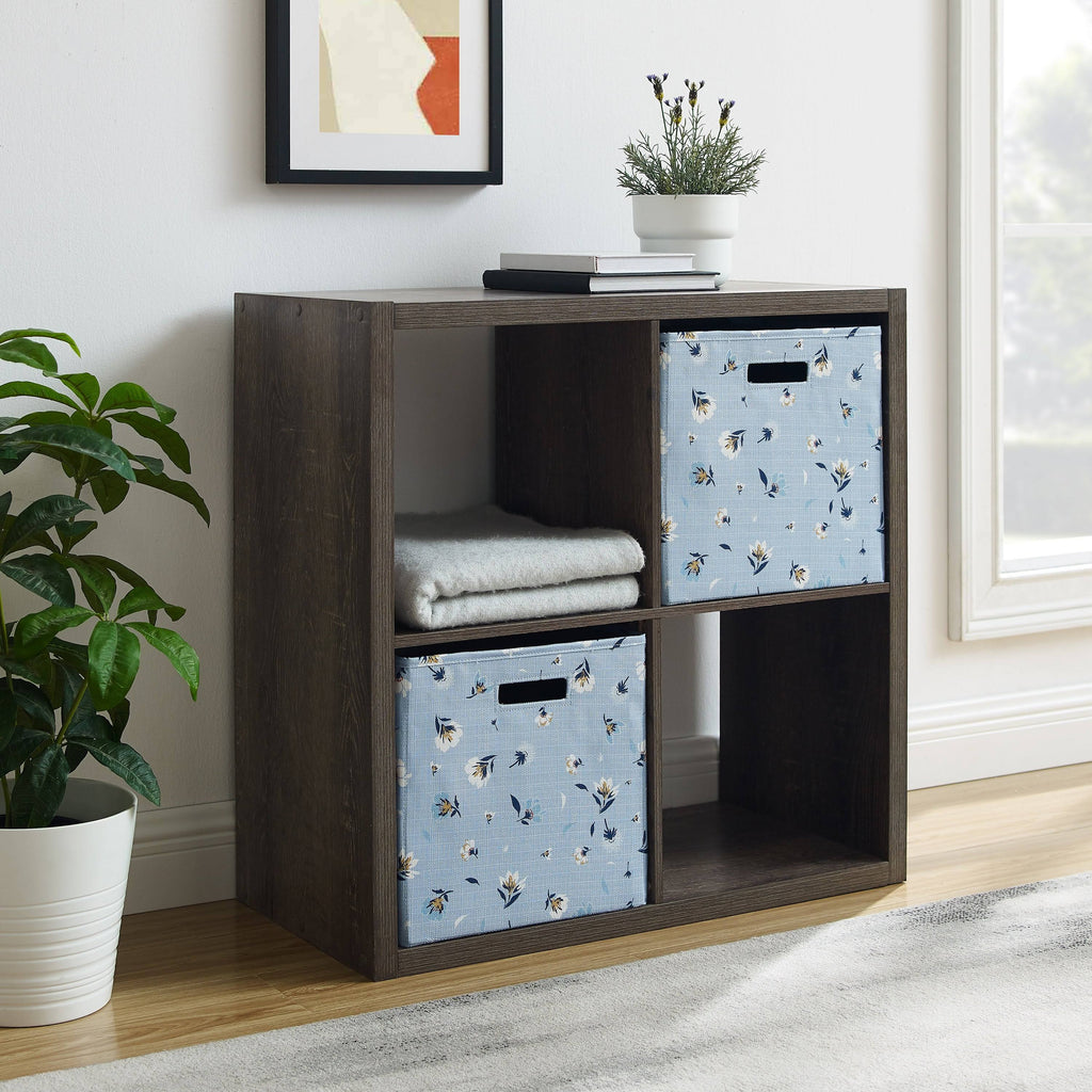 White Four Cube Storage Cabinet V28929