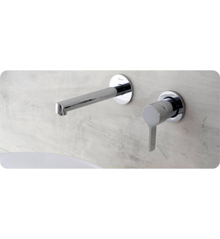 Olive Bronze Single Handle Wall Mount Bathroom Sink Faucet Trim Only Z721656