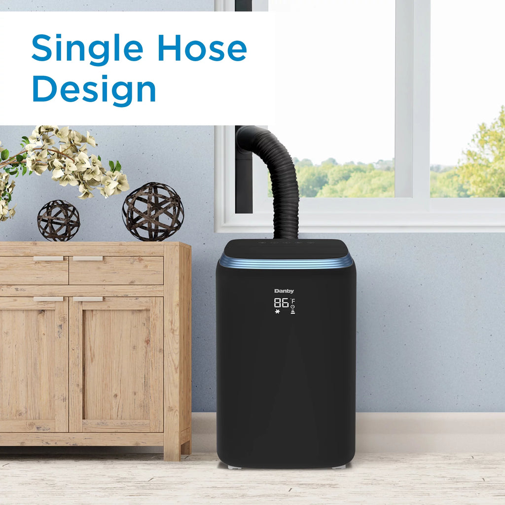 Black 12,500 BTU Portable AC H407625