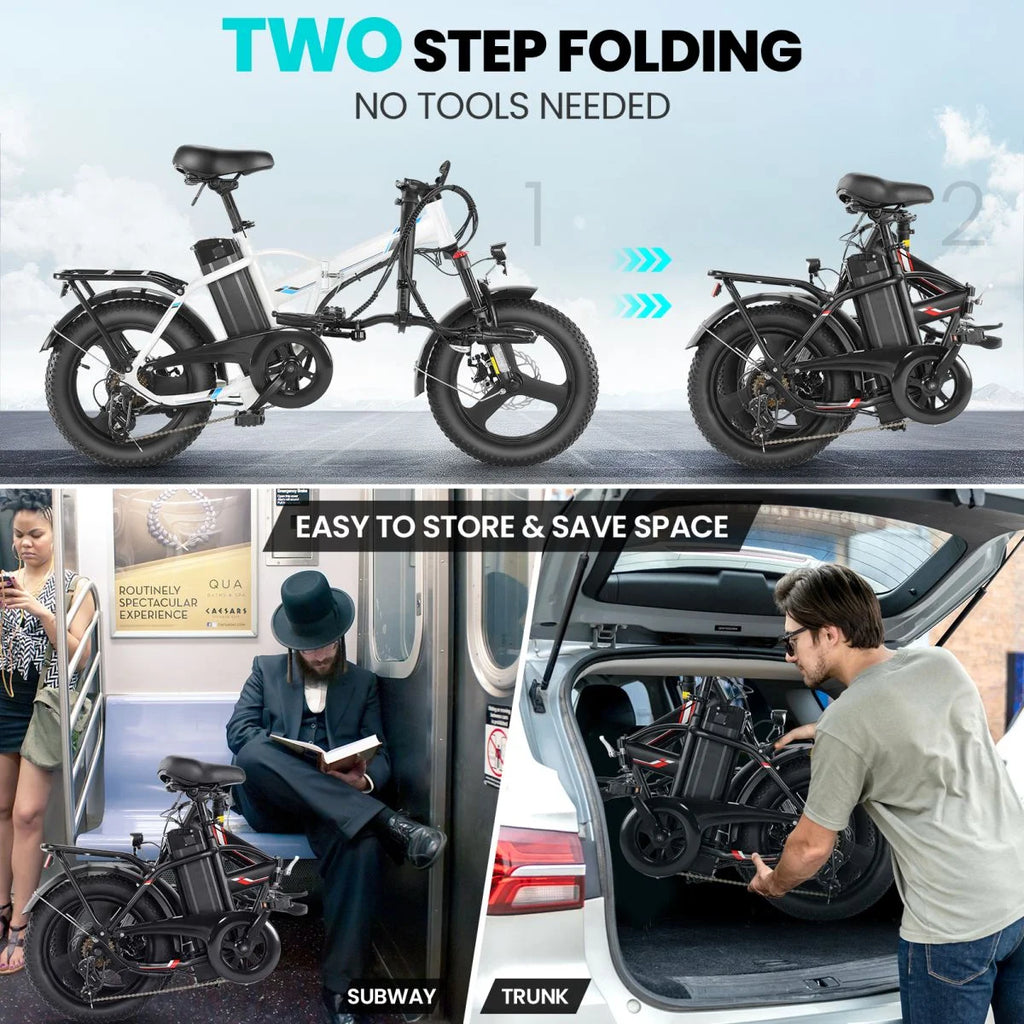 16" Fat Tire Folding Electric Bike 350W 48V I17899