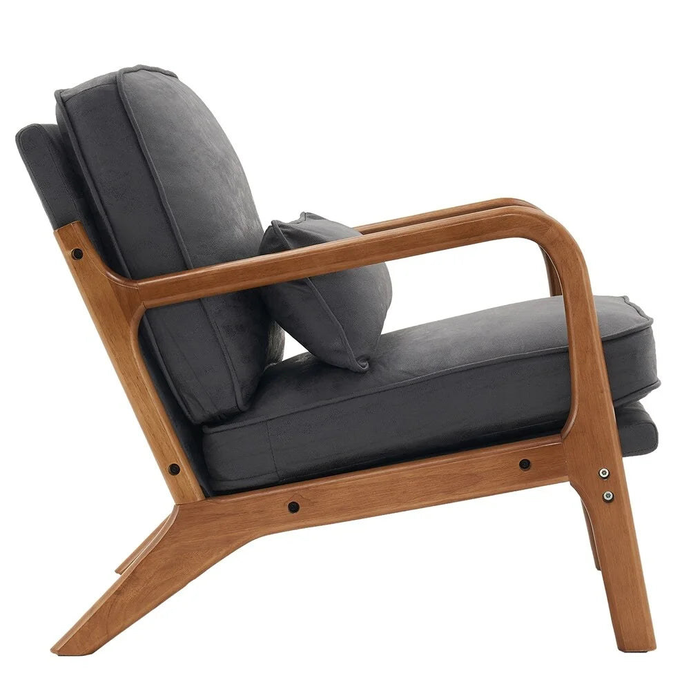 Dark Grey Upholstered Lounge Chair V510704