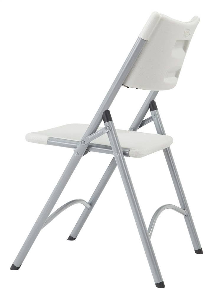 Folding Chair, Plastic, Gray, Pkg of 4 I4576