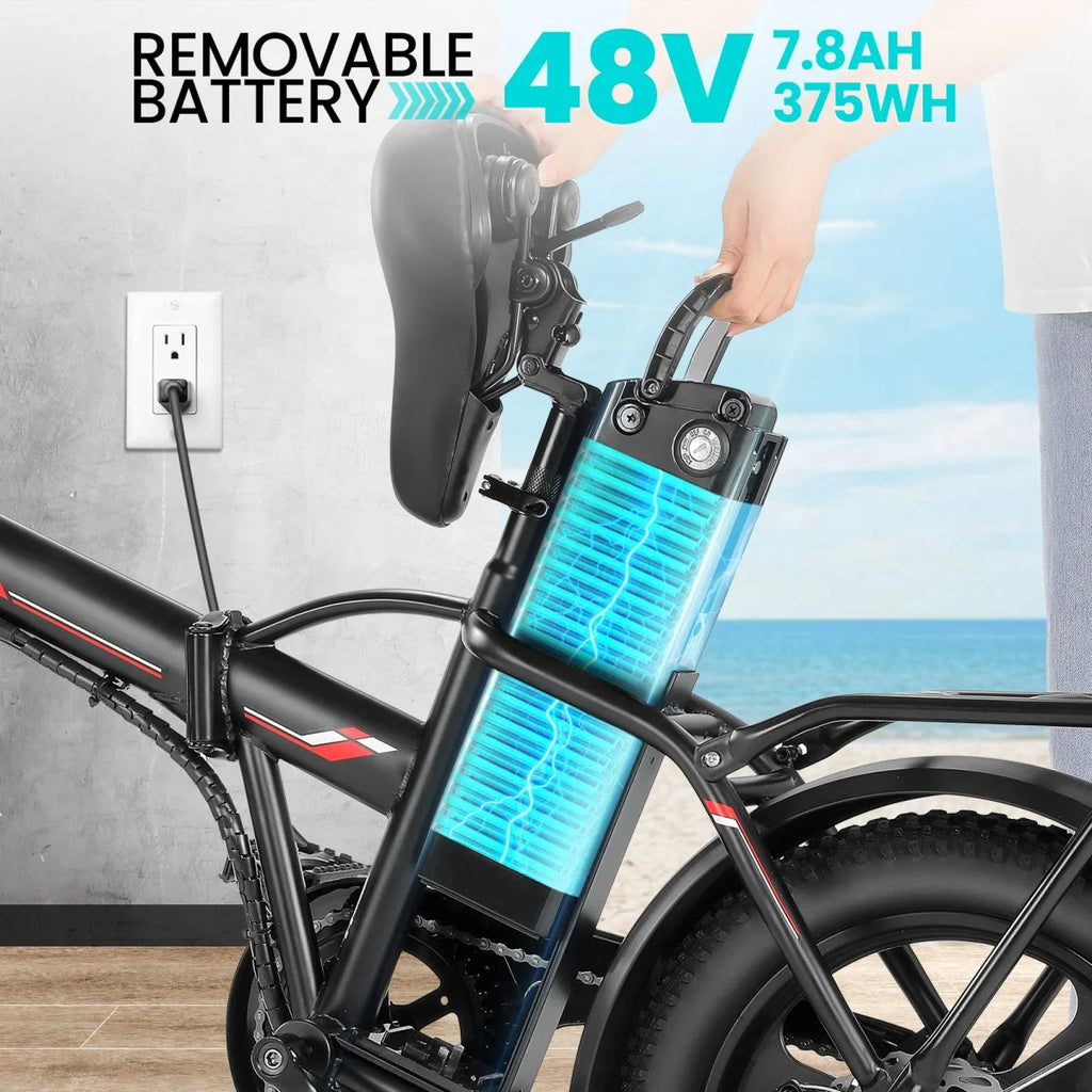 16" Fat Tire Folding Electric Bike 350W 48V I17899