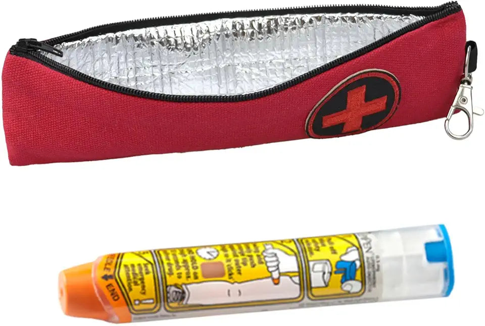 2 Pcs Insulated EpiPen Medical Carrying Case with Clip M181