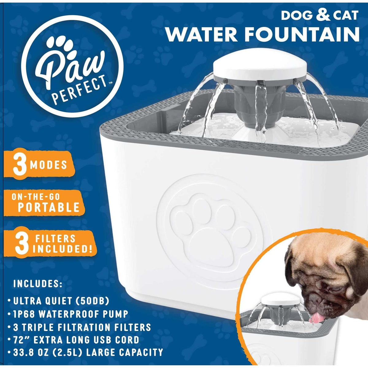 Dog & Cat Filtered Water Fountain J23666