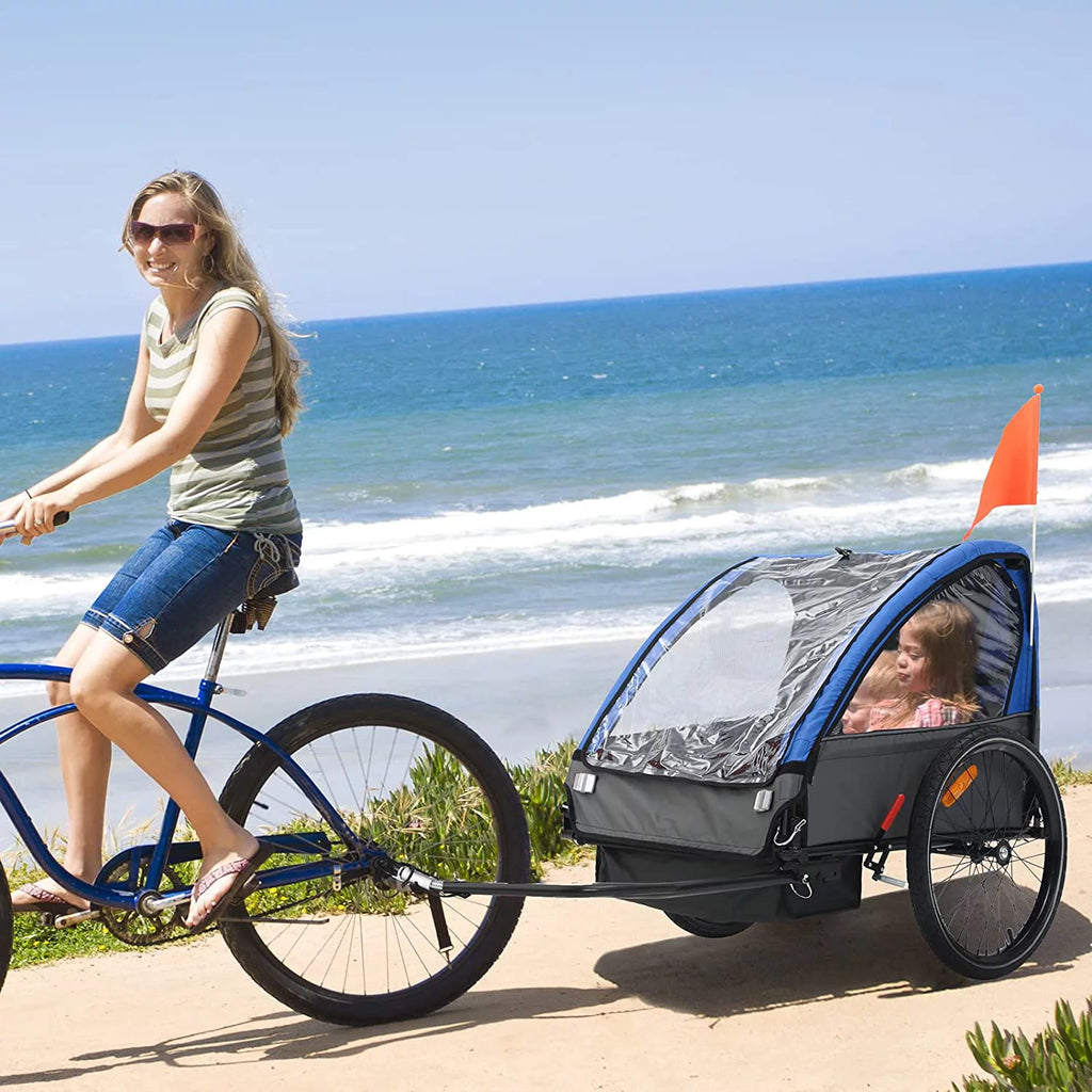 Red Foldable Kids Bike Trailer K4263