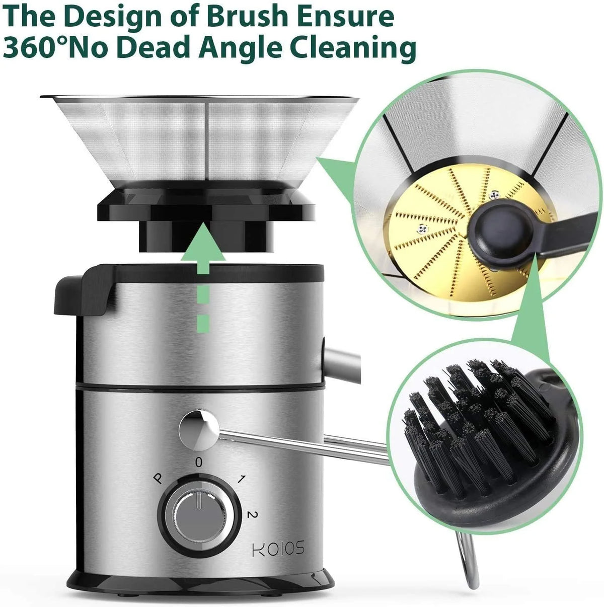 Centrifugal Juicer Machine with Extra Large 3inch Feed Chute, 1200W, BPA-Free Z191