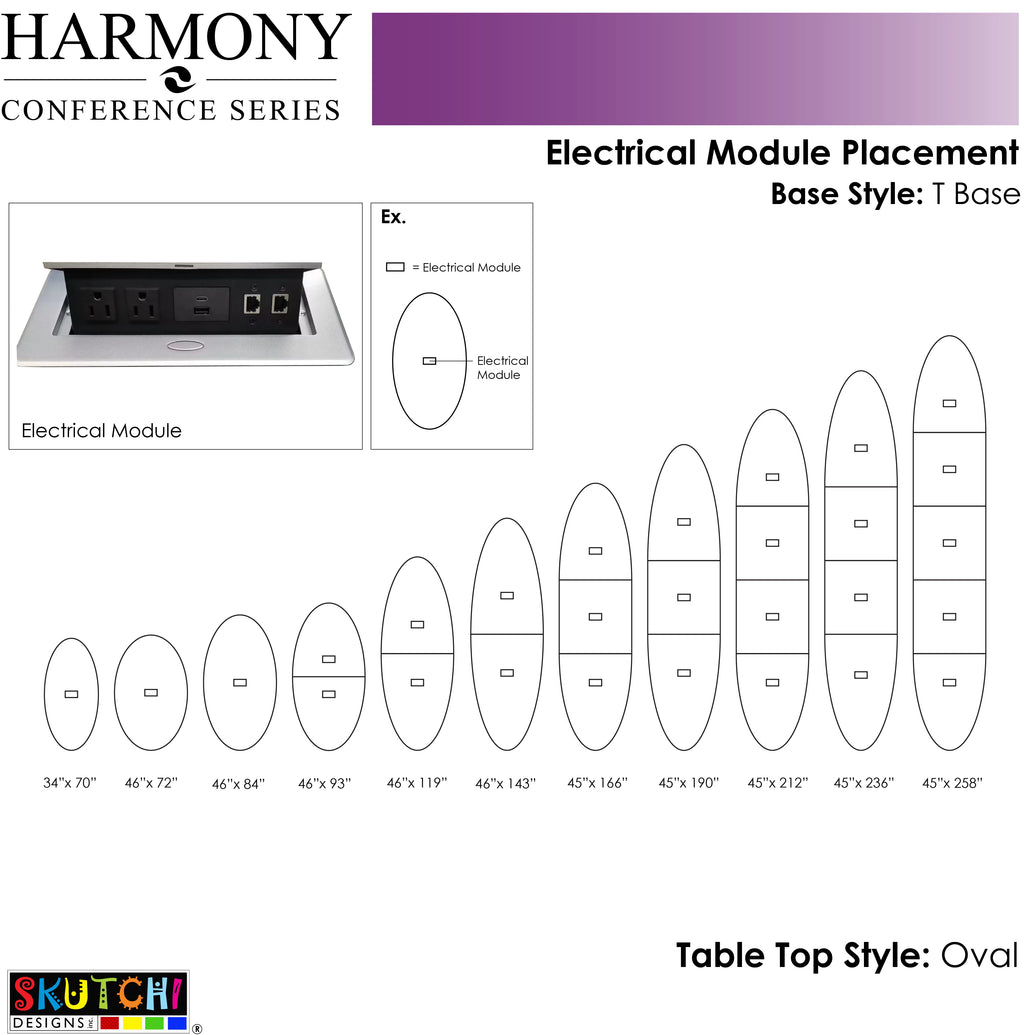 4 Person Oval Conference Table A70703