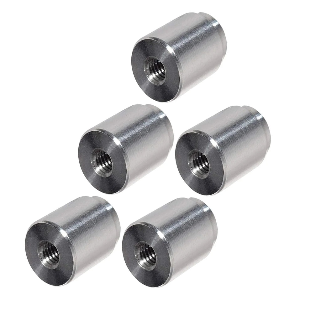 5pc Aluminum M6-1.0mm Weld On Bung Female Threaded Port W522858