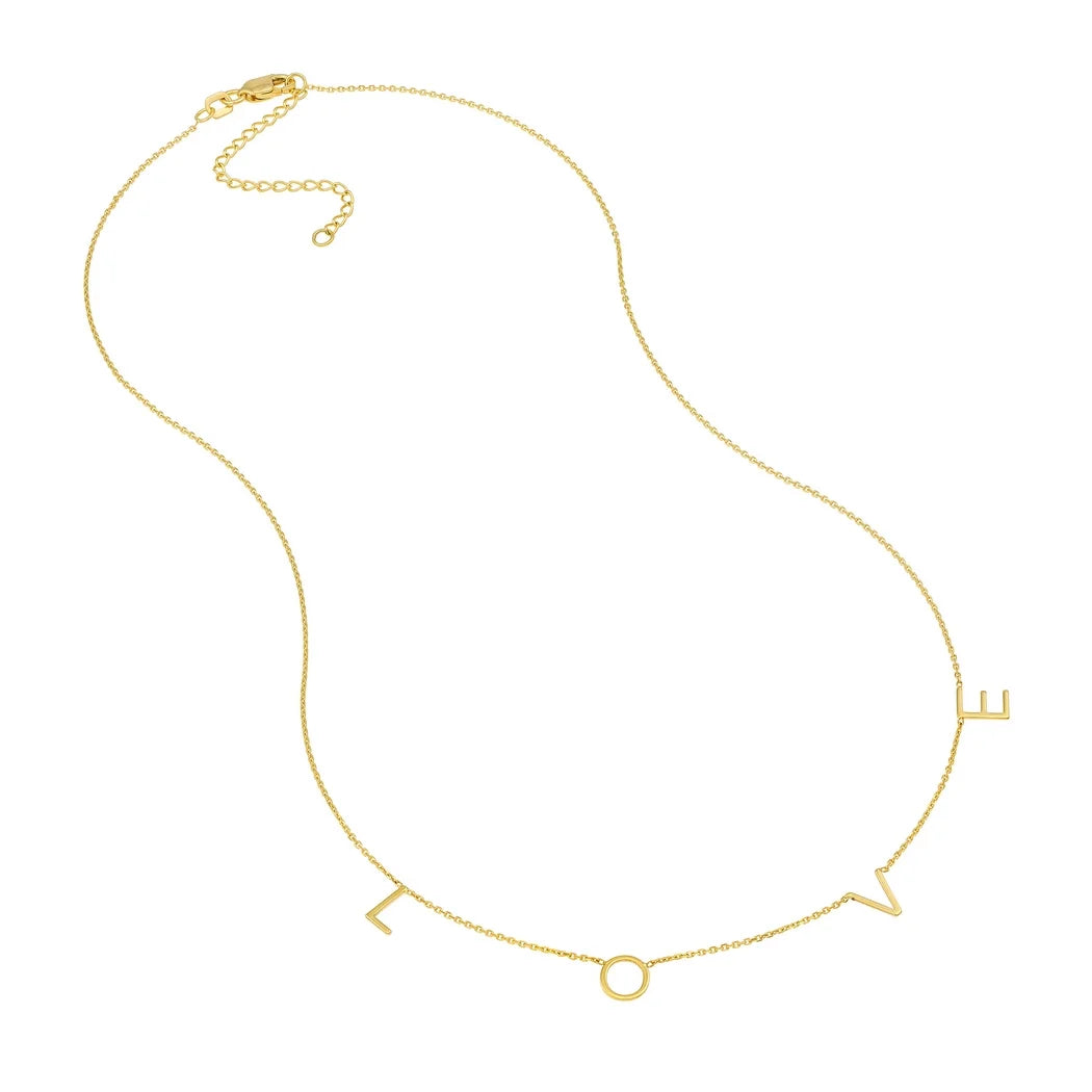 14k Yellow Gold Adjustable Necklace 18 Inch U61146