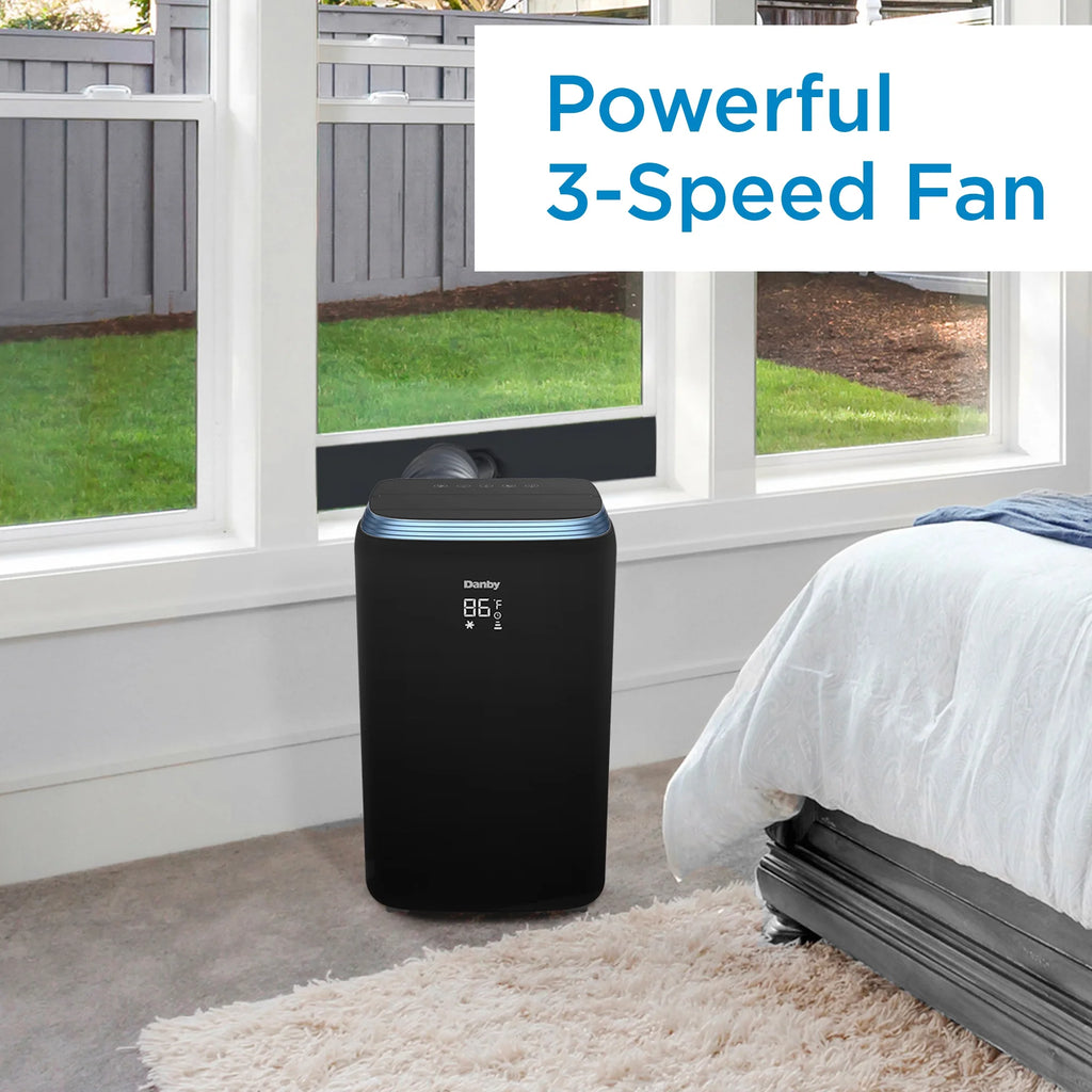 Black 12,500 BTU Portable AC H407625