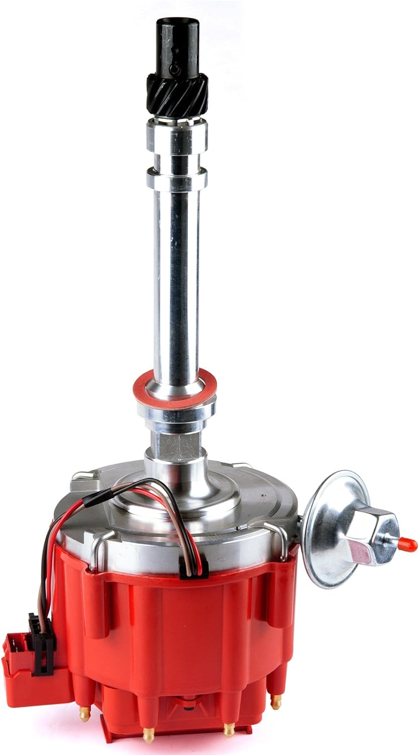 Ignition Distributor with Cap and Rotor Compatible with Chevy GM SBC BBC V8 65k Coil HEI Pack of 2 D21659