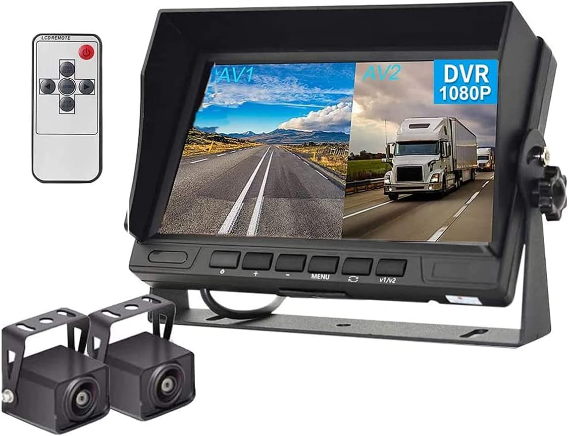 7 inch 1080P Dual Backup Camera with Monitor Kit X9066
