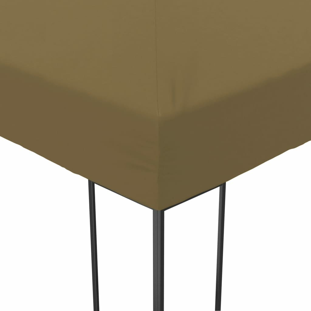 Party Tent Outdoor Gazebo Canopy Sun Shade Shelter Steel Frame Taupe 236.2 x 118.1 x 106.3 Inches K465