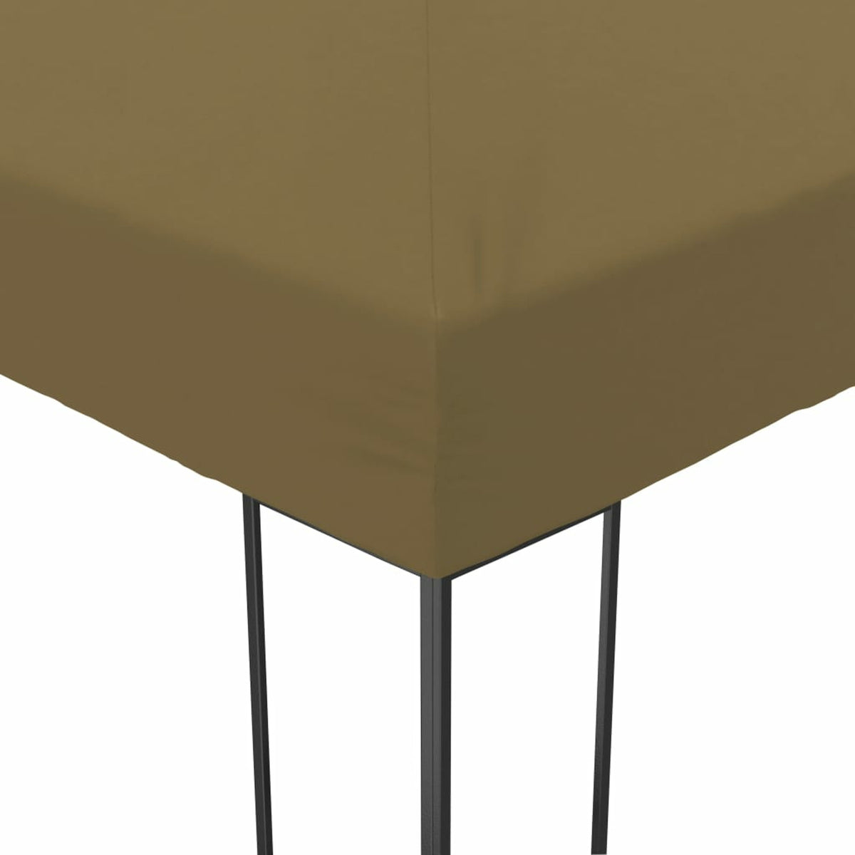 Party Tent Outdoor Gazebo Canopy Sun Shade Shelter Steel Frame Taupe 236.2 x 118.1 x 106.3 Inches K465