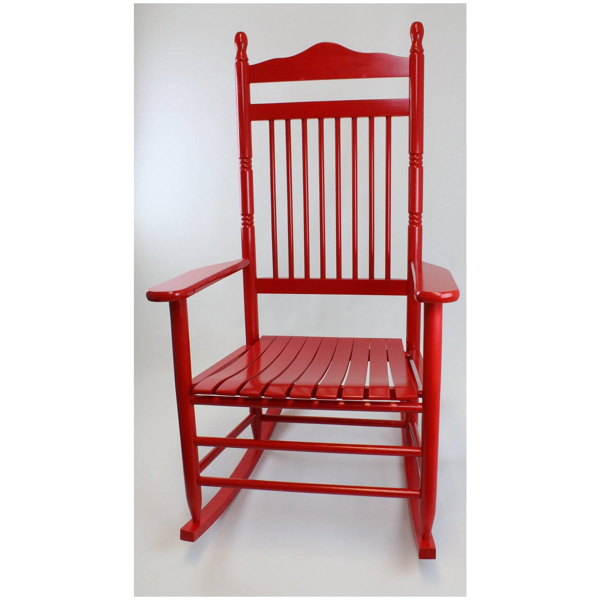 Coastal Peach Orange Wood Rocking Chair F378535