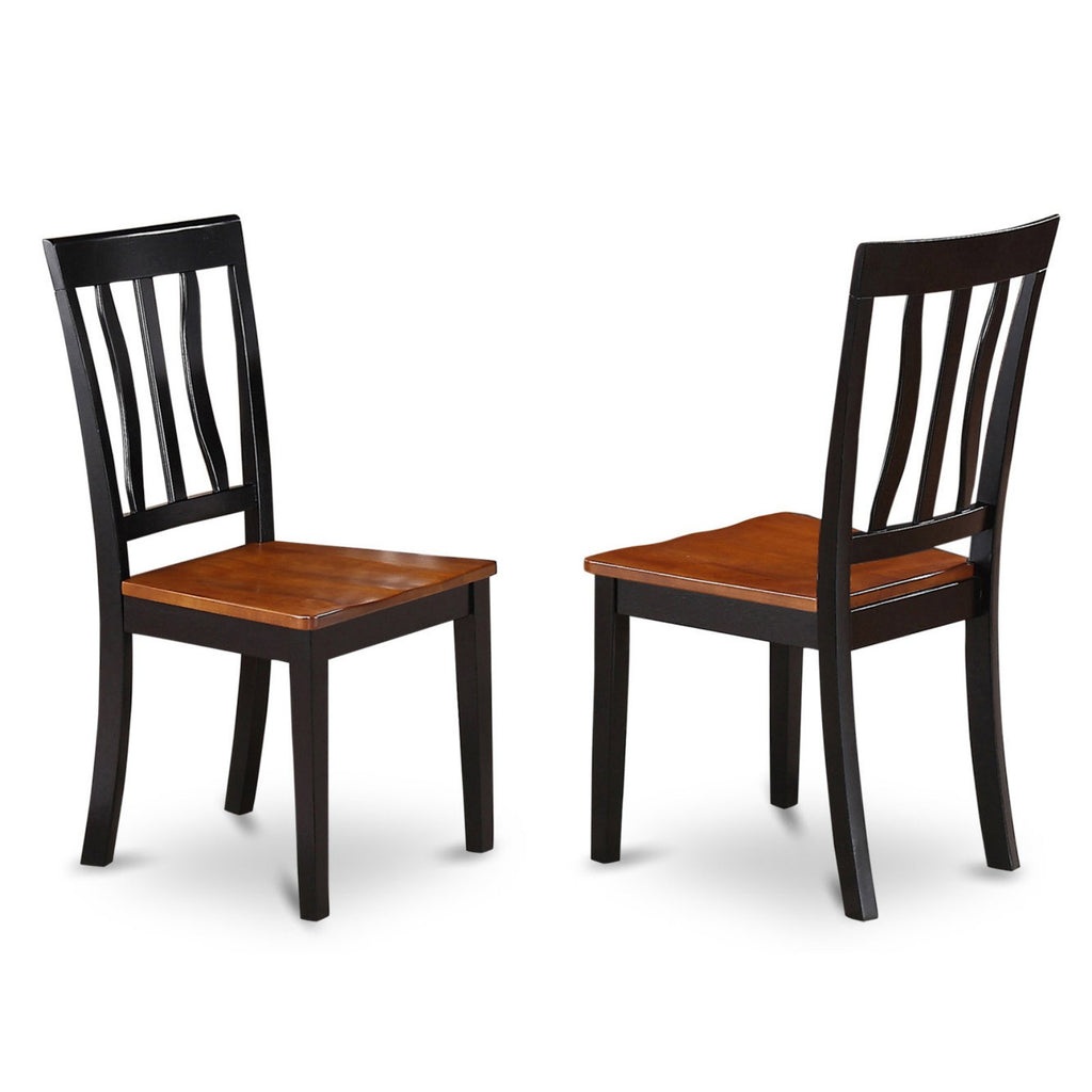 3-piece Dining Set with Wood Seat in Black/Cherry X43617